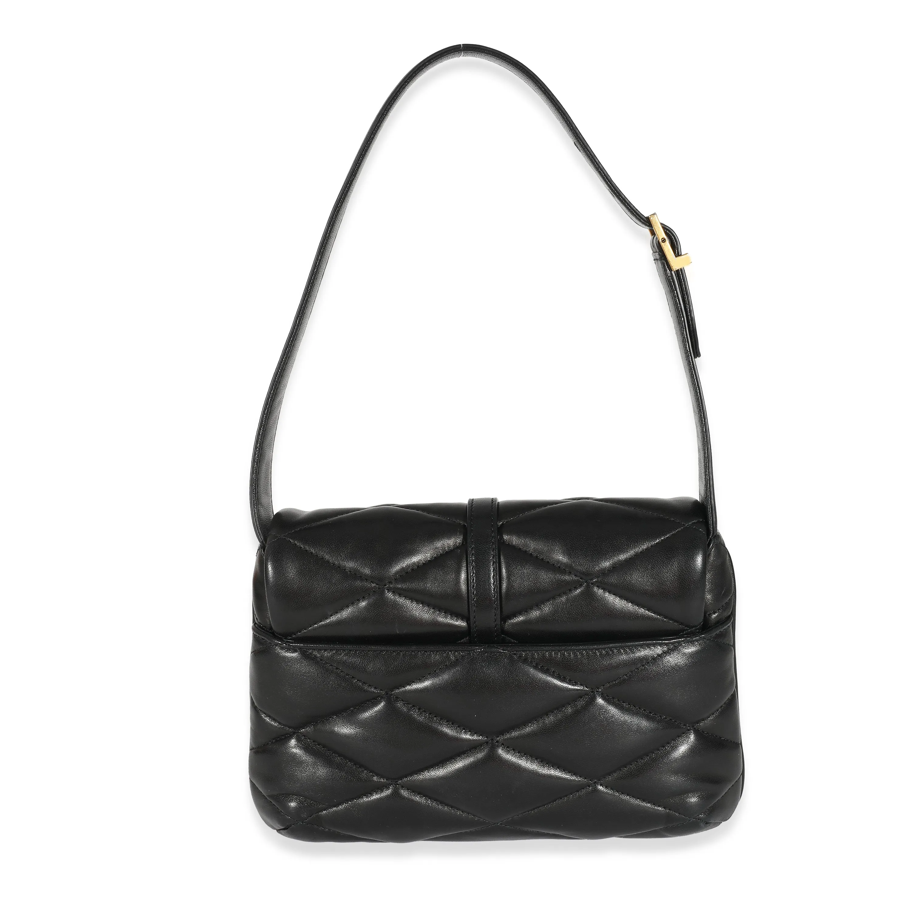 Saint Laurent Black Quilted Lambskin Le 57 Hobo