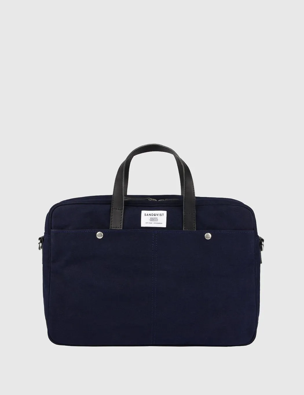 Sandqvist Mats Waxed Briefcase (Canvas) - Blue