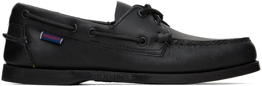 Sebago Black Docksides Oxfords