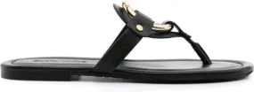 See by Chloé Hana leather T-bar sandals Black