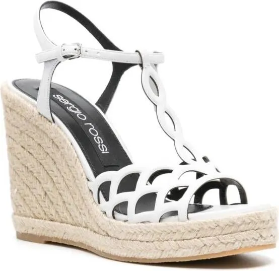 Sergio Rossi Sr Mermaid 85mm wedge espadrilles White