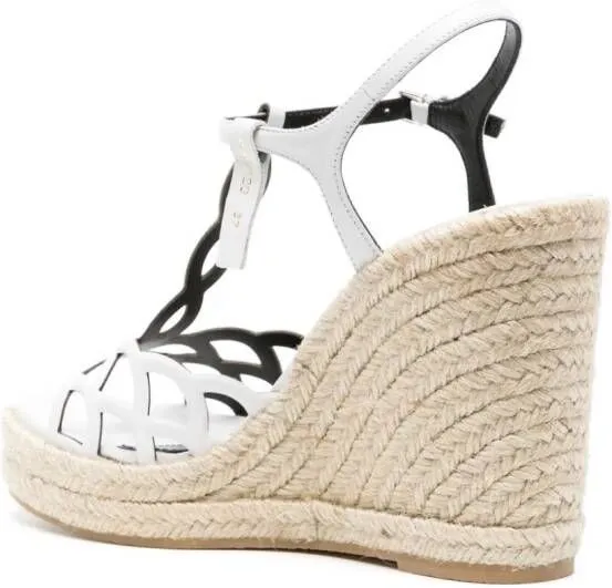 Sergio Rossi Sr Mermaid 85mm wedge espadrilles White