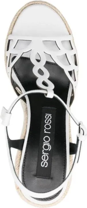 Sergio Rossi Sr Mermaid 85mm wedge espadrilles White