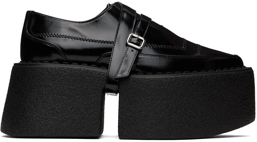 SHANG XIA SSENSE Exclusive Black Superstack Oxfords