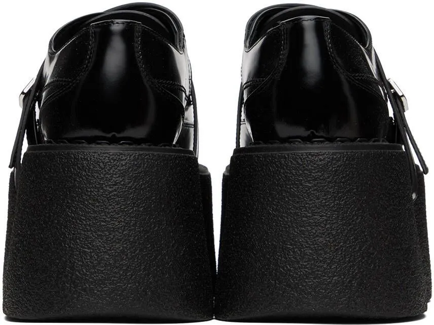 SHANG XIA SSENSE Exclusive Black Superstack Oxfords