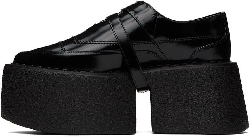 SHANG XIA SSENSE Exclusive Black Superstack Oxfords