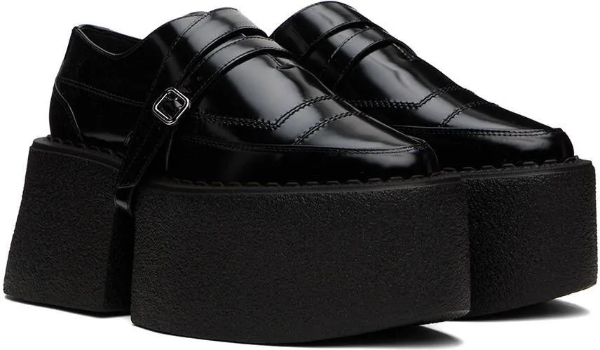 SHANG XIA SSENSE Exclusive Black Superstack Oxfords