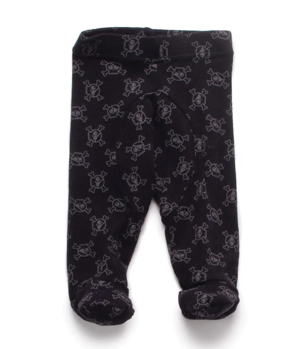 skull leggings footie