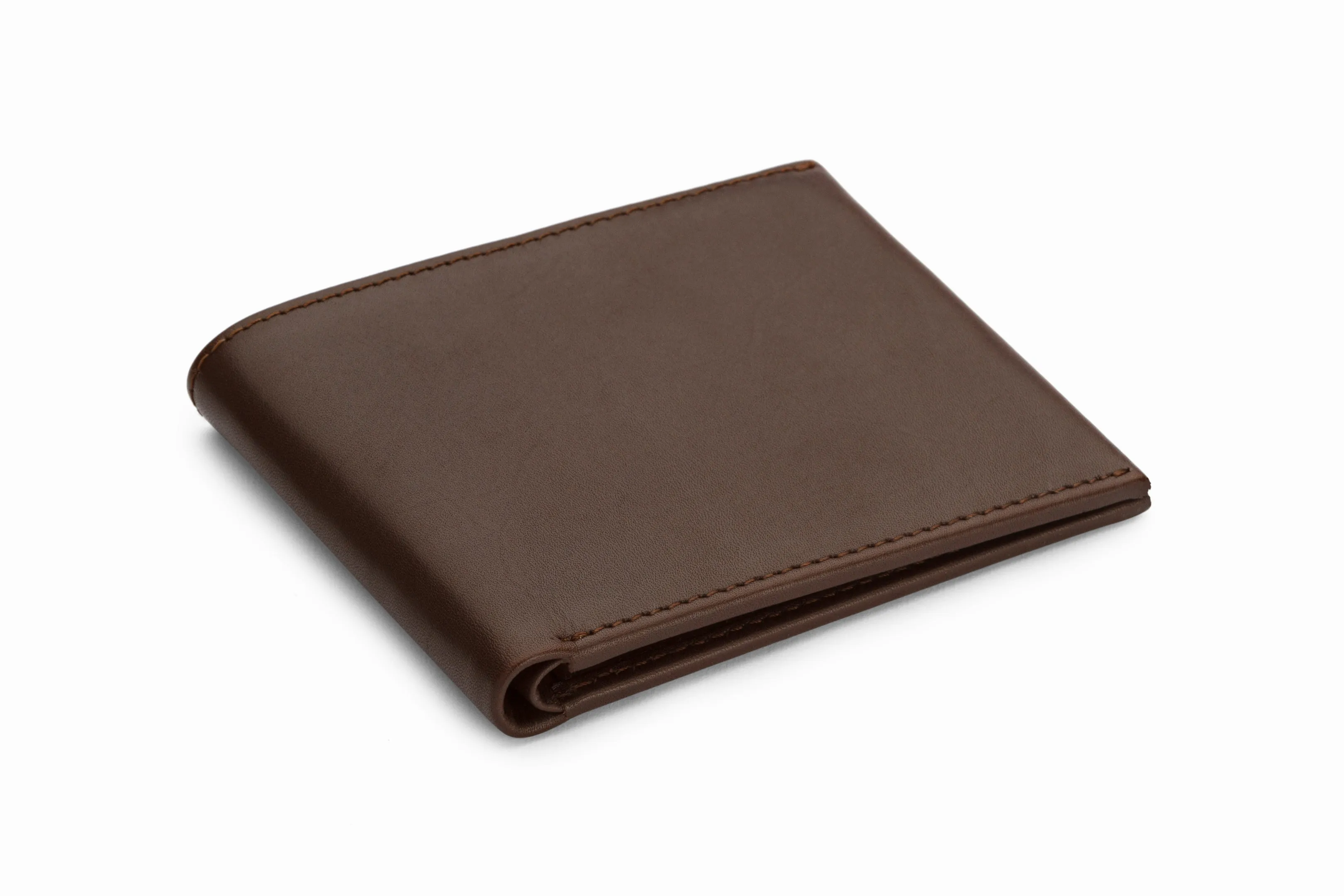 Slim Leather Wallet - Dark Brown