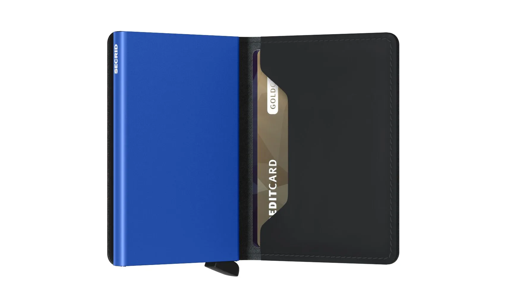 Slim Wallet Matte Black & Blue