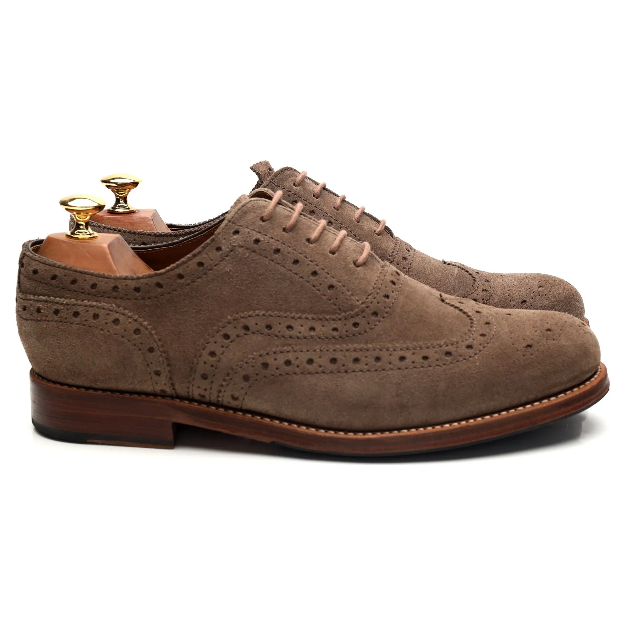 'Stanley' Light Brown Suede Oxford Brogues UK 9 G