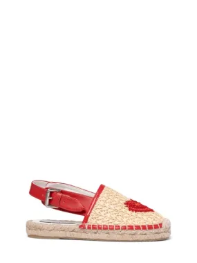 Stella McCartney Kids   Raffia espadrilles w/lace 