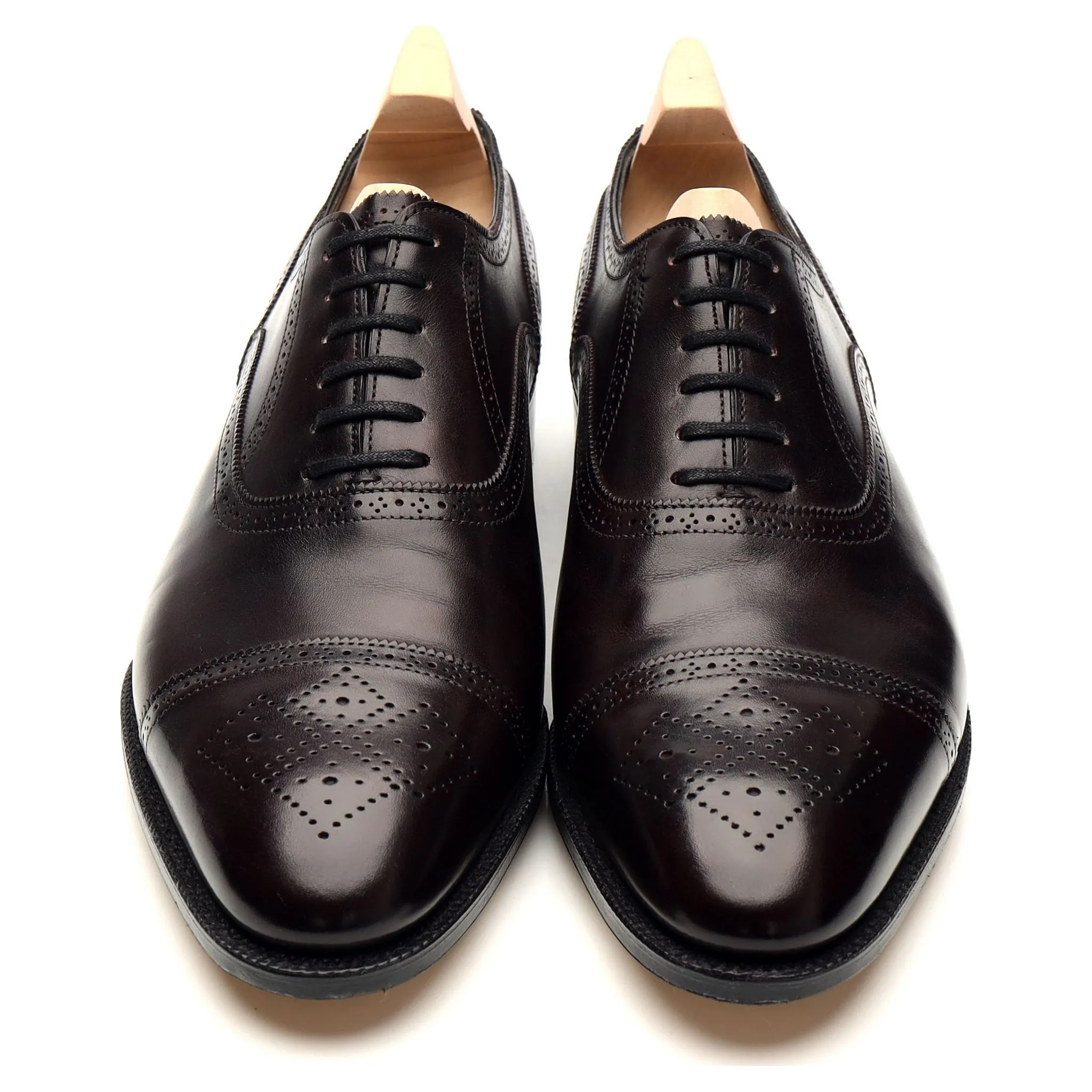 'Stockley' Dark Brown Leather Oxford Brogues UK 9 E