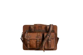 STS Ranchwear Mens Tucson Rich Tan Leather Briefcase Bag