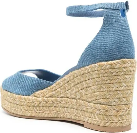 Stuart Weitzman Nudistia 60mm wedge espadrilles Blue