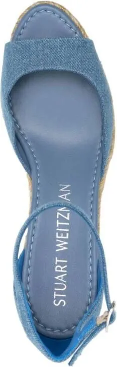 Stuart Weitzman Nudistia 60mm wedge espadrilles Blue