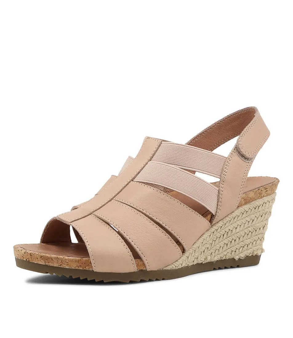 SUPERSOFT Arrest Dark Nude Leather Elastic Espadrilles