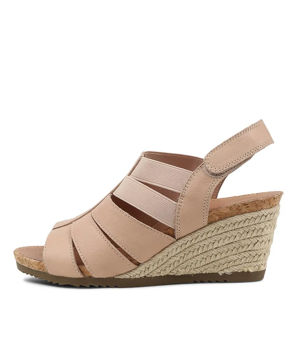 SUPERSOFT Arrest Dark Nude Leather Elastic Espadrilles