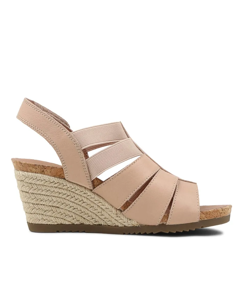 SUPERSOFT Arrest Dark Nude Leather Elastic Espadrilles