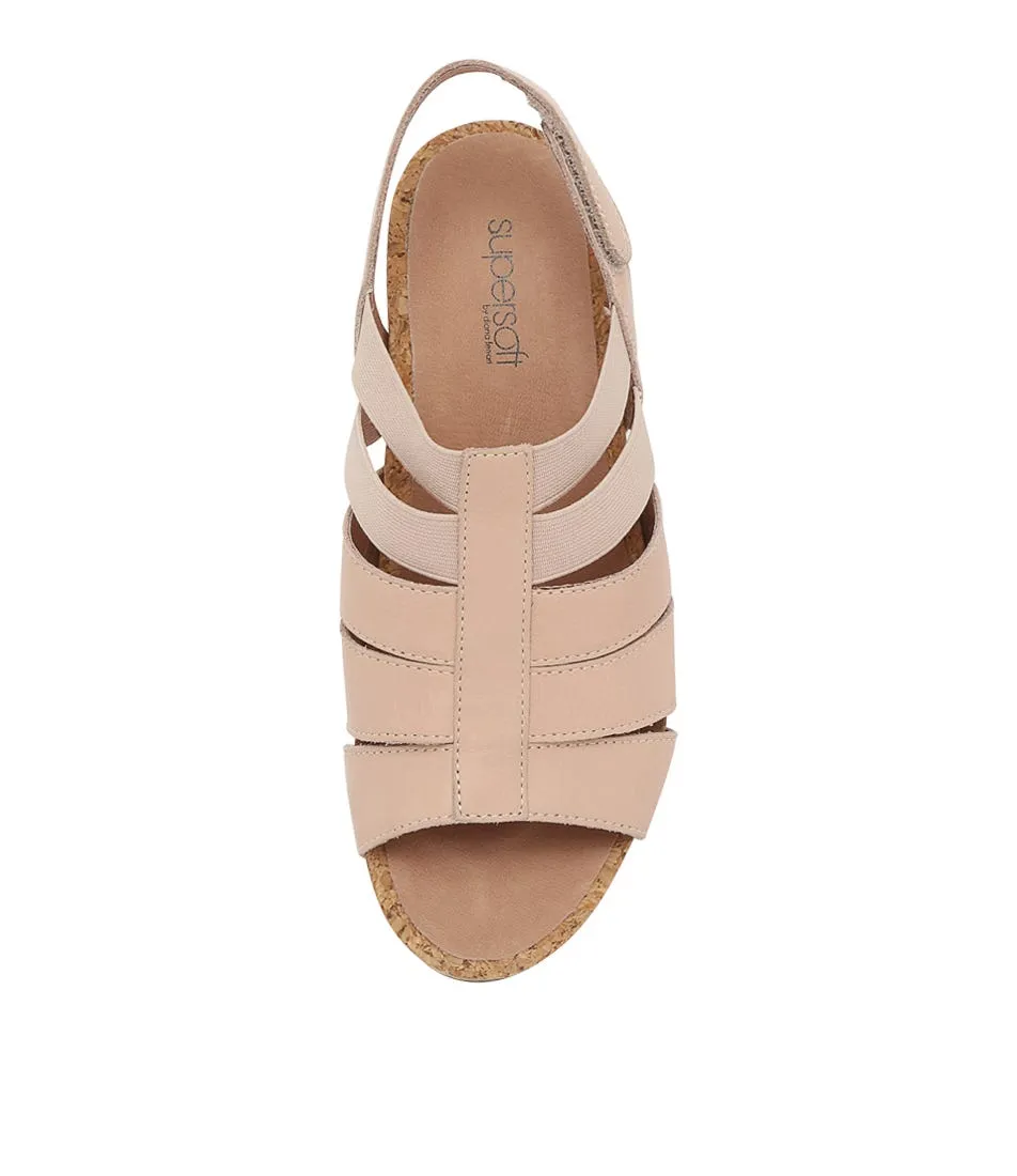 SUPERSOFT Arrest Dark Nude Leather Elastic Espadrilles