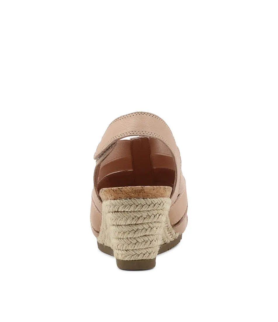 SUPERSOFT Arrest Dark Nude Leather Elastic Espadrilles