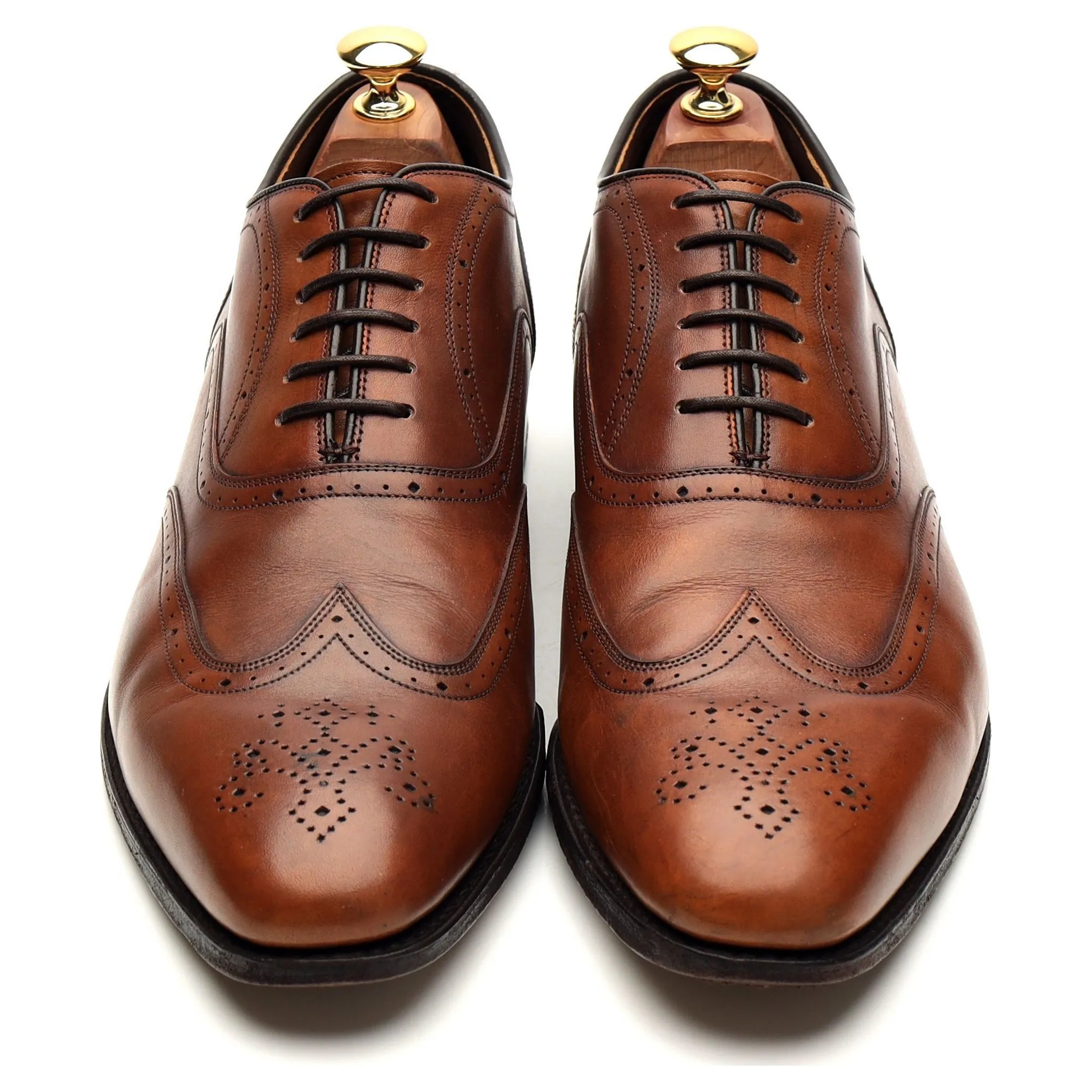 'Tewkesbury' Tan Brown Leather Oxford Brogues UK 9.5 F