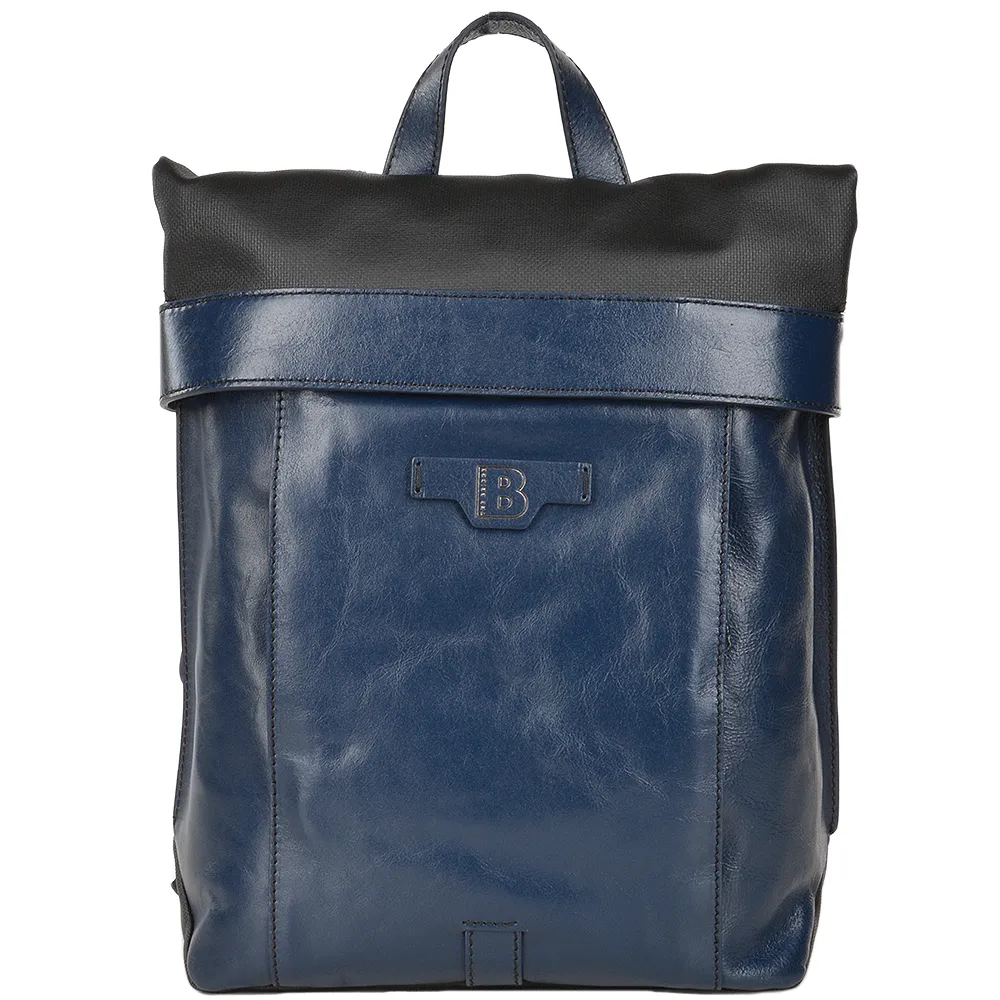 The Bridge B Hydro Medium Italian Travel Rucksack Black/navy Blue/gunmetal - 061517 3Q 6W NH