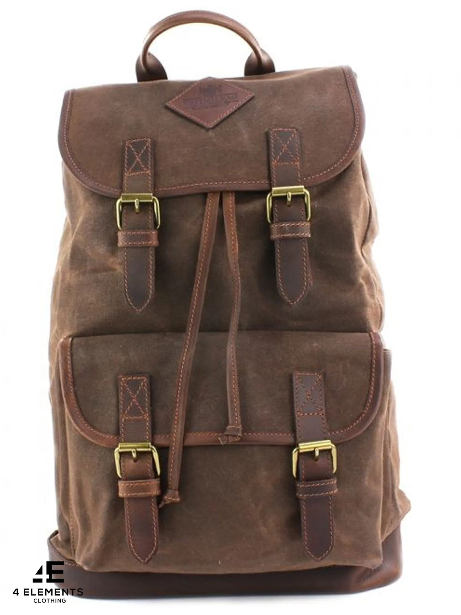 The British Bag Company - The Navigator Brown Wax Canvas Rucksack