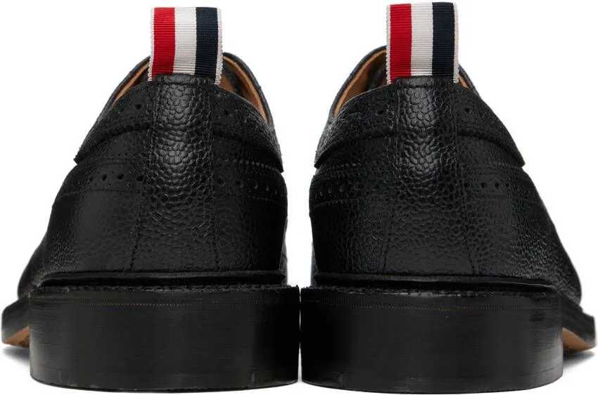 Thom Browne Black Longwing Brogue Oxfords