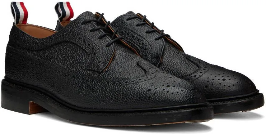 Thom Browne Black Longwing Brogue Oxfords