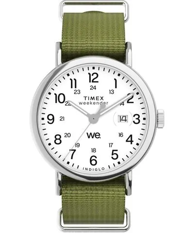 Timex Weekender INDIGLO (40mm) White Dial / Recycled Green Watch