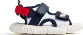 Tommy Hilfiger Junior logo-embossed touch-strap sandals White