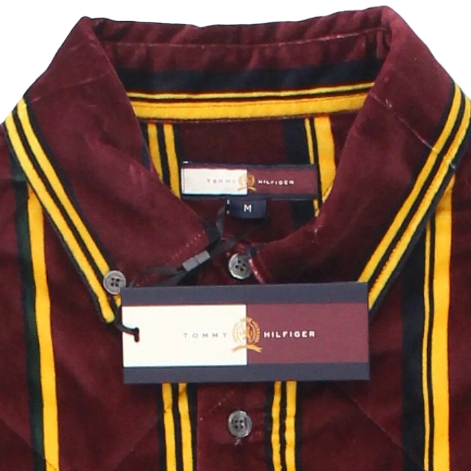 Tommy Hilfiger Wine Striped Quilted Shirt