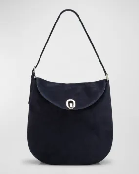 Tondo Large Suede Hobo Bag