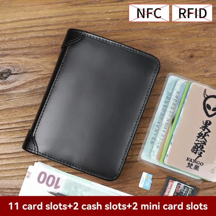 Unisex Classic Style Genuine Cow Leather Card Holder Short Wallet