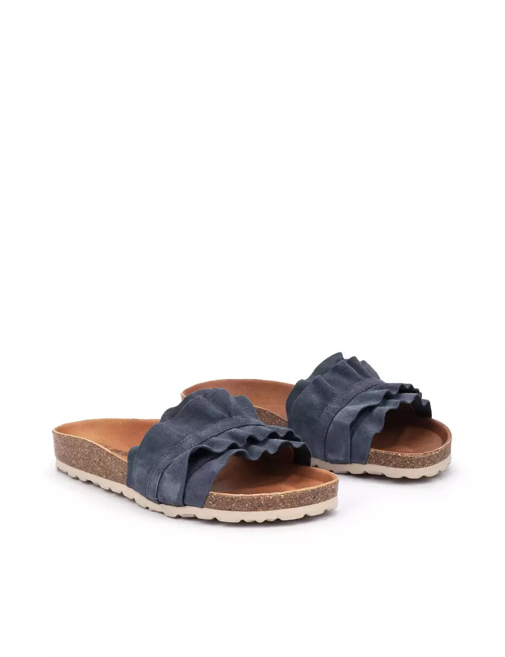 VERBENAS ROCIO Marine Sandales Nu Pieds Mules