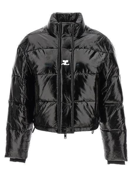 VINYL HIGH NECK PUFFER JACKET