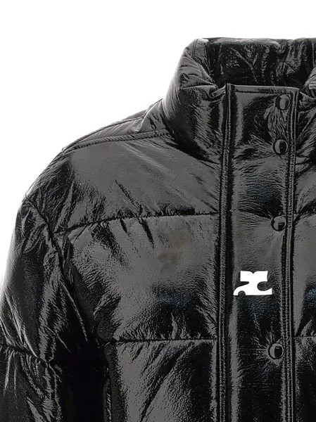 VINYL HIGH NECK PUFFER JACKET