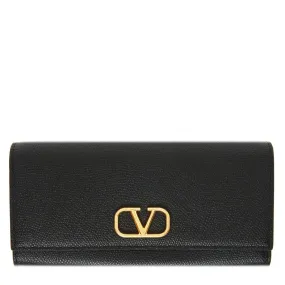 VLogo Signature Continental Wallet, Black