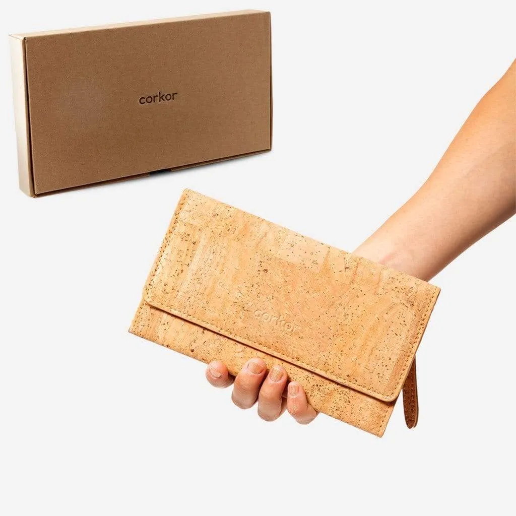 Women Cork Wallet Slim