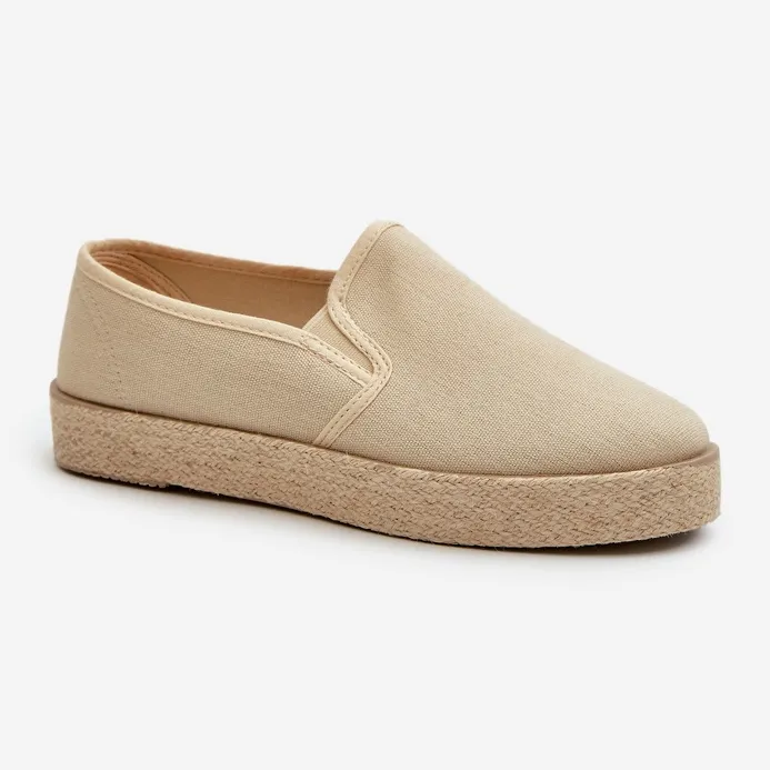 Women's Espadrilles On The Beige Platform Naloenma