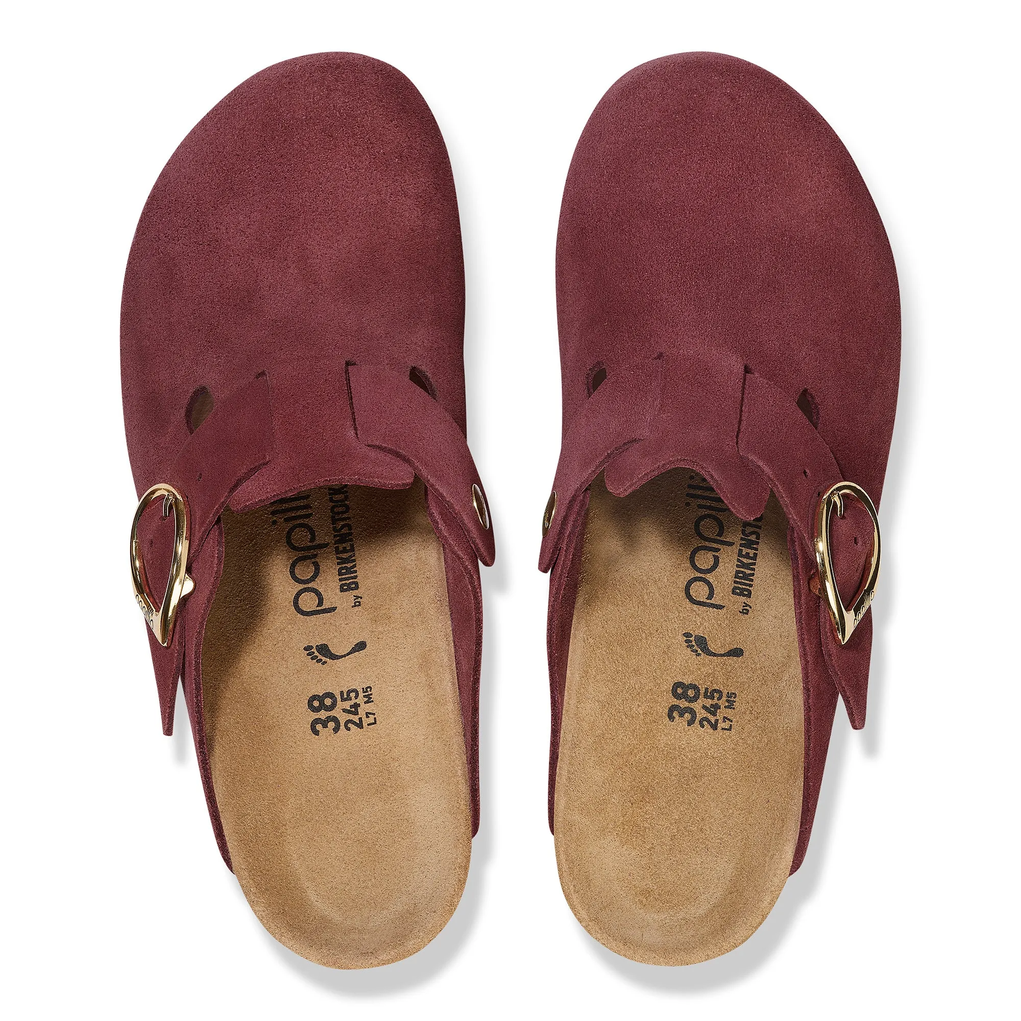 Women's Birkenstock Fanny Ring-Buckle Suede Leather Color: Berry Crush