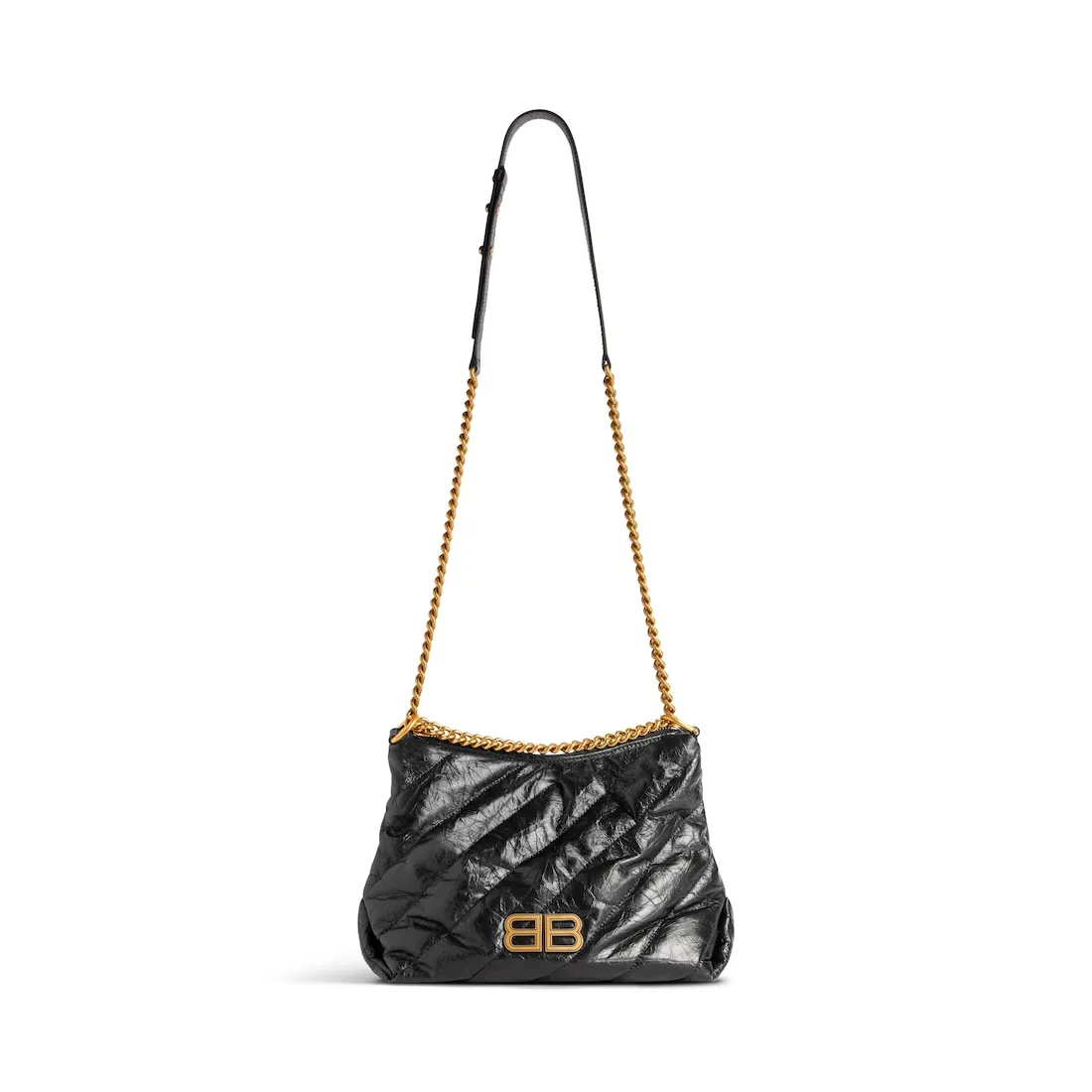      Women's Crush Small Hobo Bag Quilted  in Black 