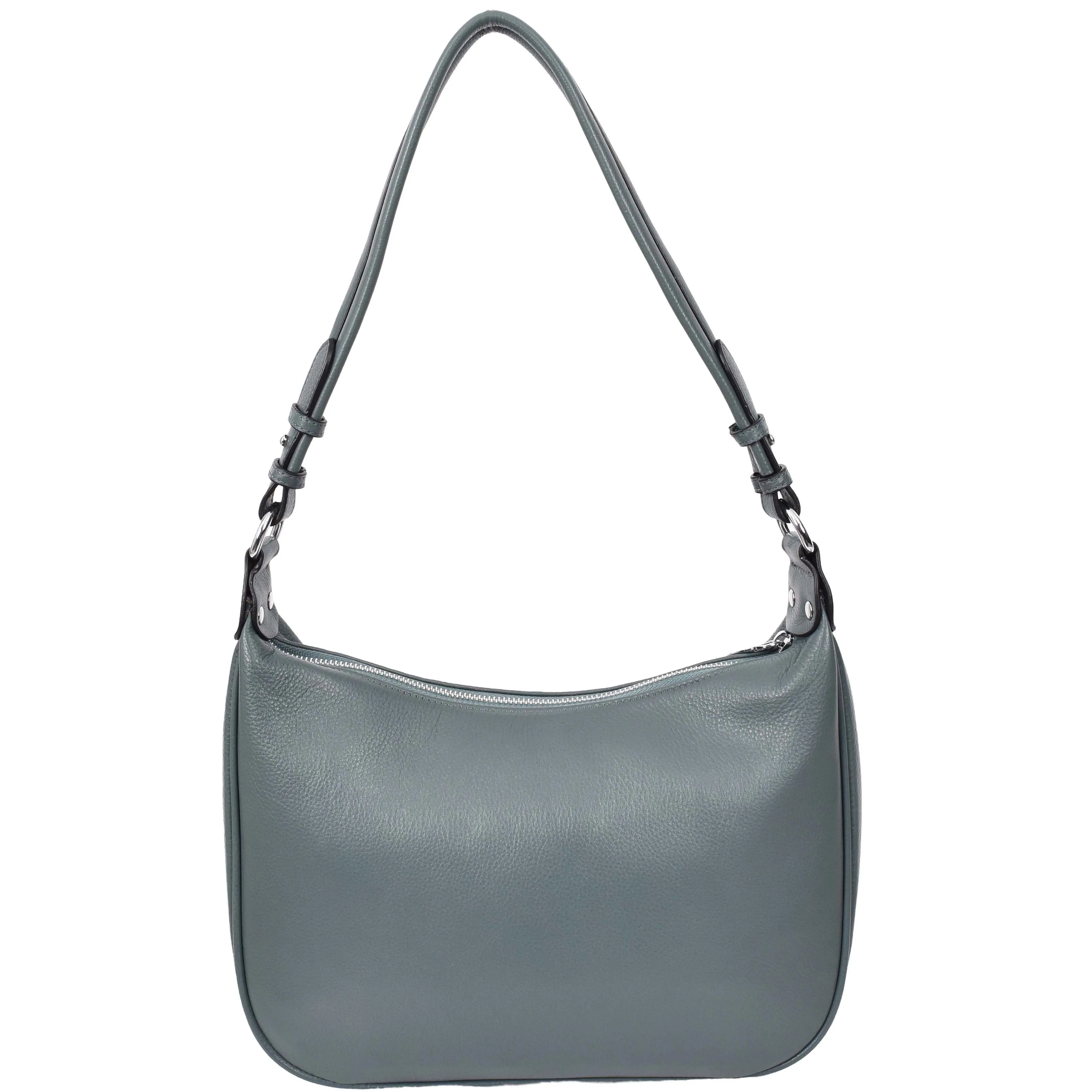 Womens Leather Hobo Style Shoulder Bag Daphne Teal