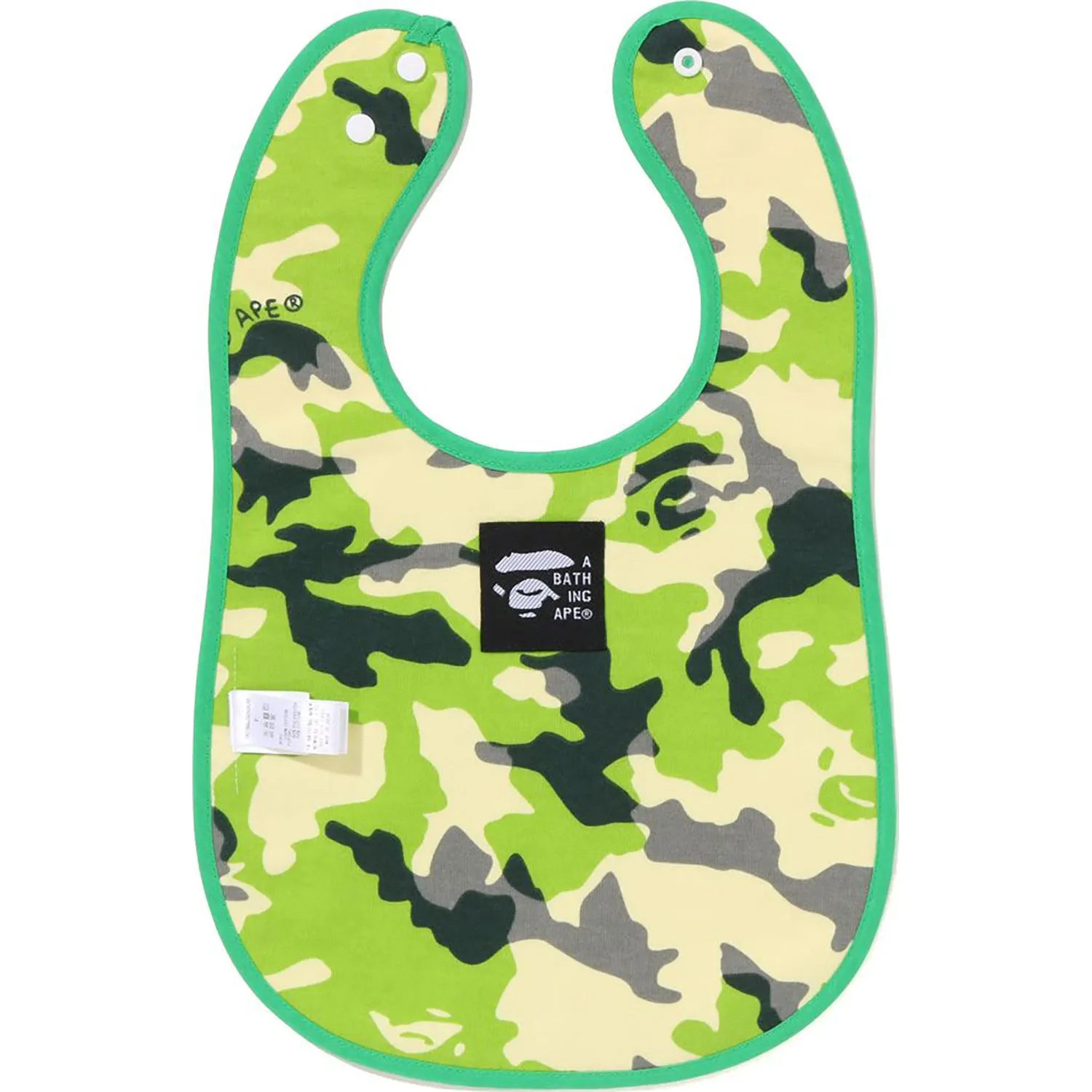 WOODLAND CAMO BABY MILO FISHING VEST PRINT REVERSIBLE BIB KIDS