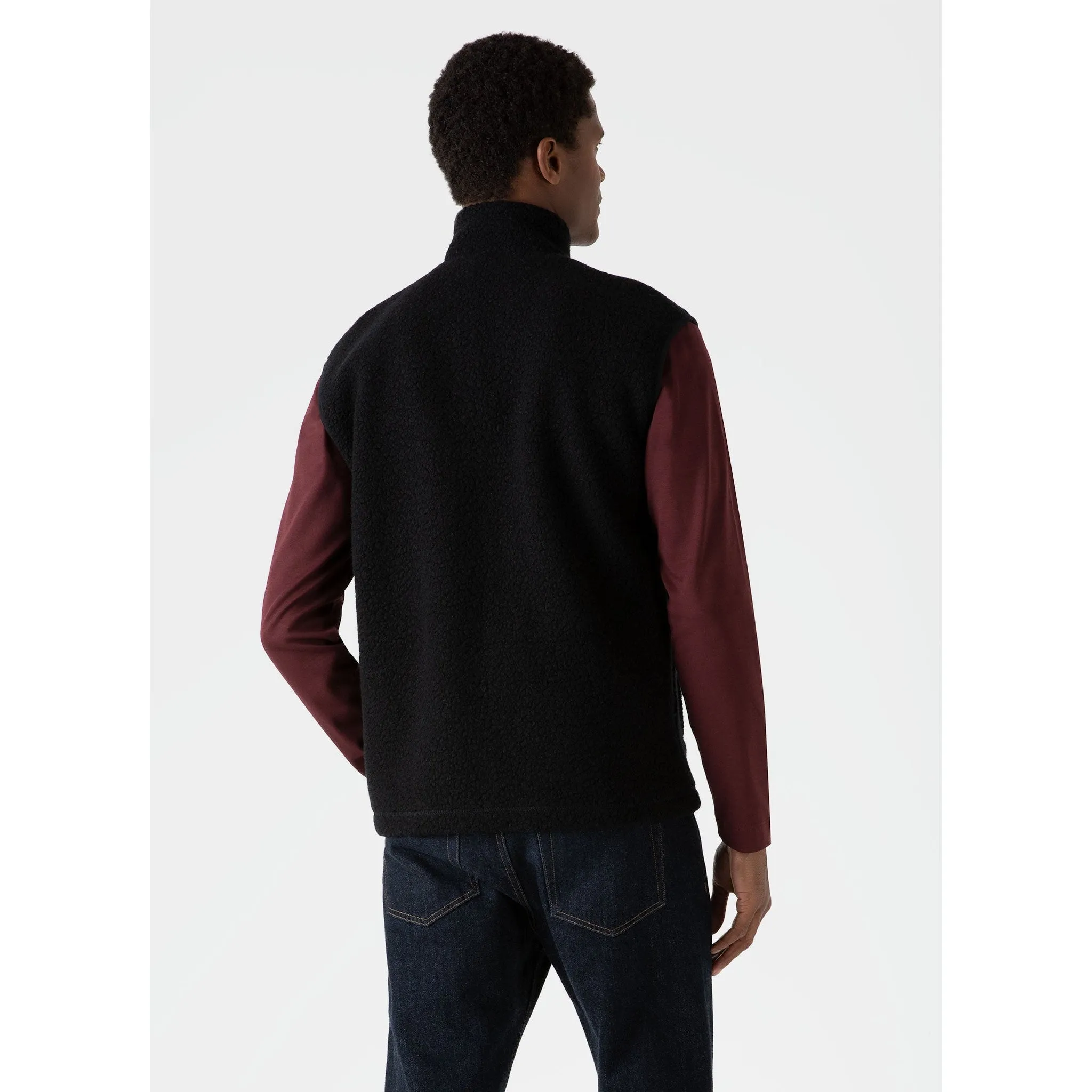 Wool Fleece Gilet | Men | Black