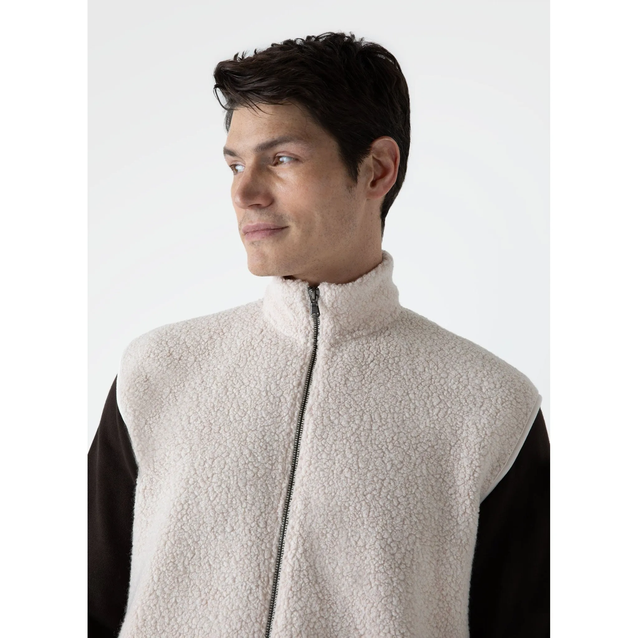 Wool Fleece Gilet | Men | Ecru