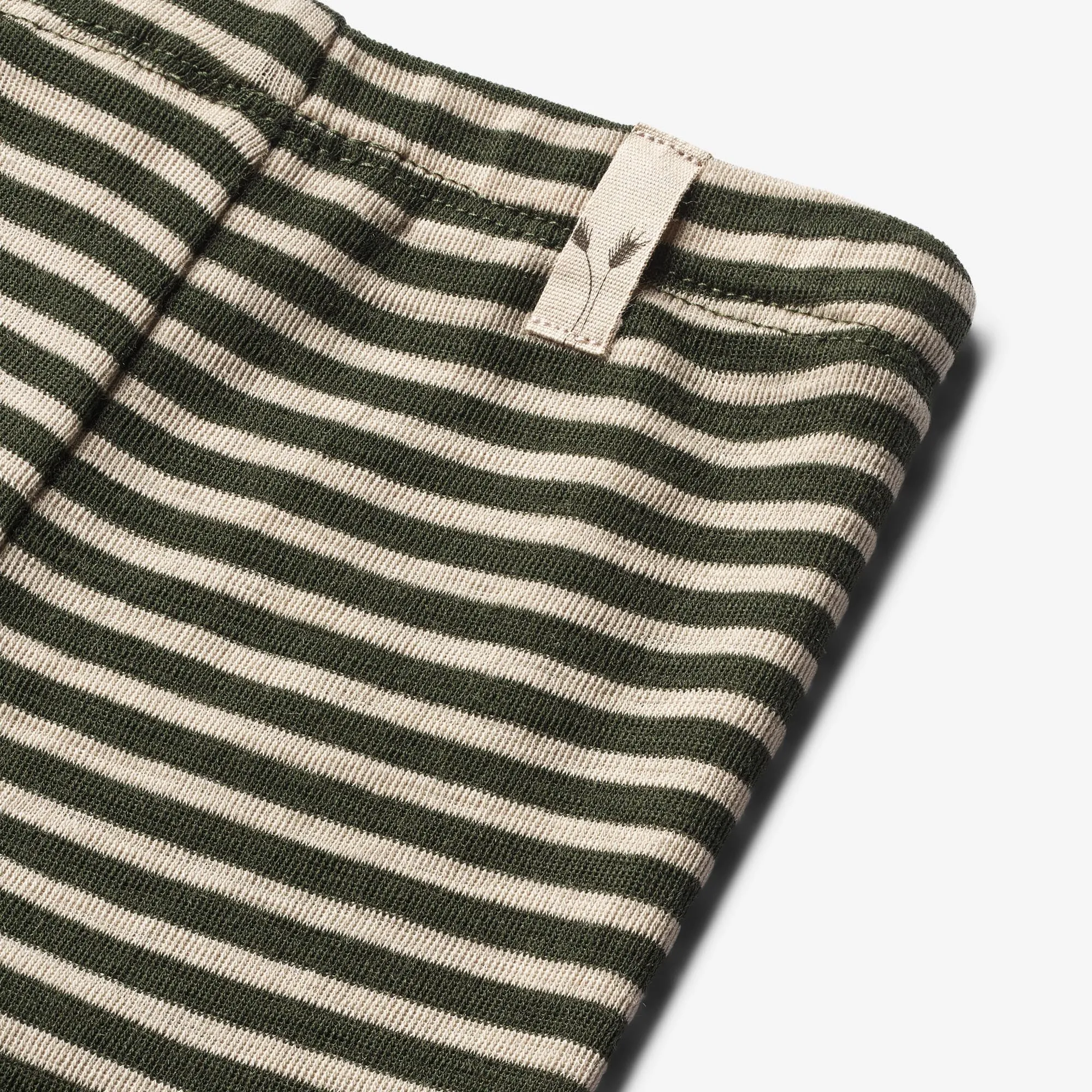 Wool Leggings | Baby - green stripe