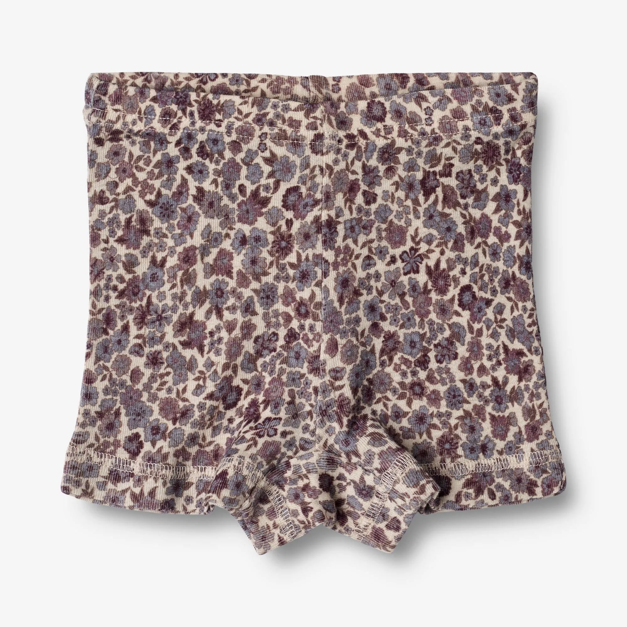 Wool Tights Avalon - purple flowers