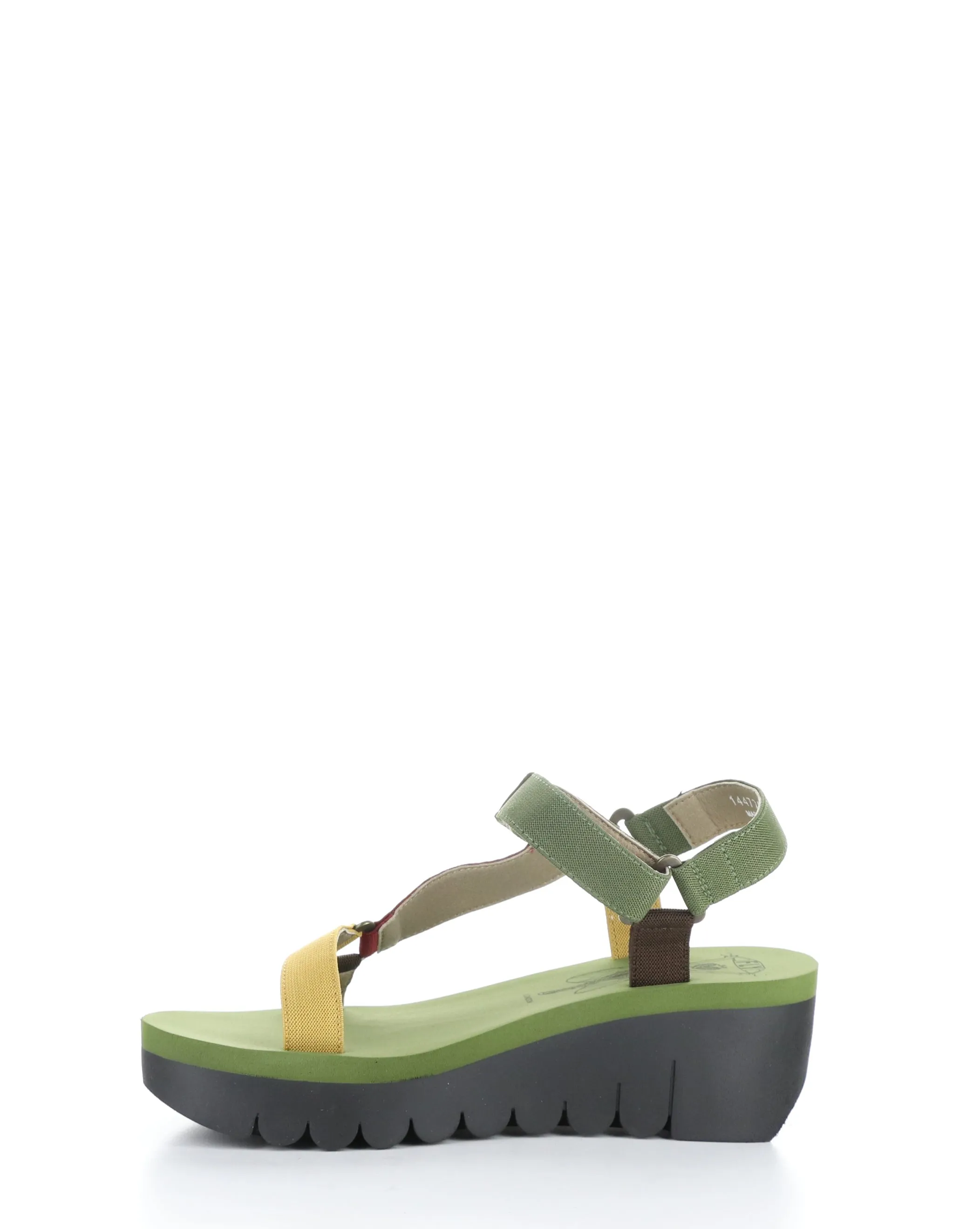 YEFA726FLY 012 MILITARY/MULTI/GREEN Velcro Sandals